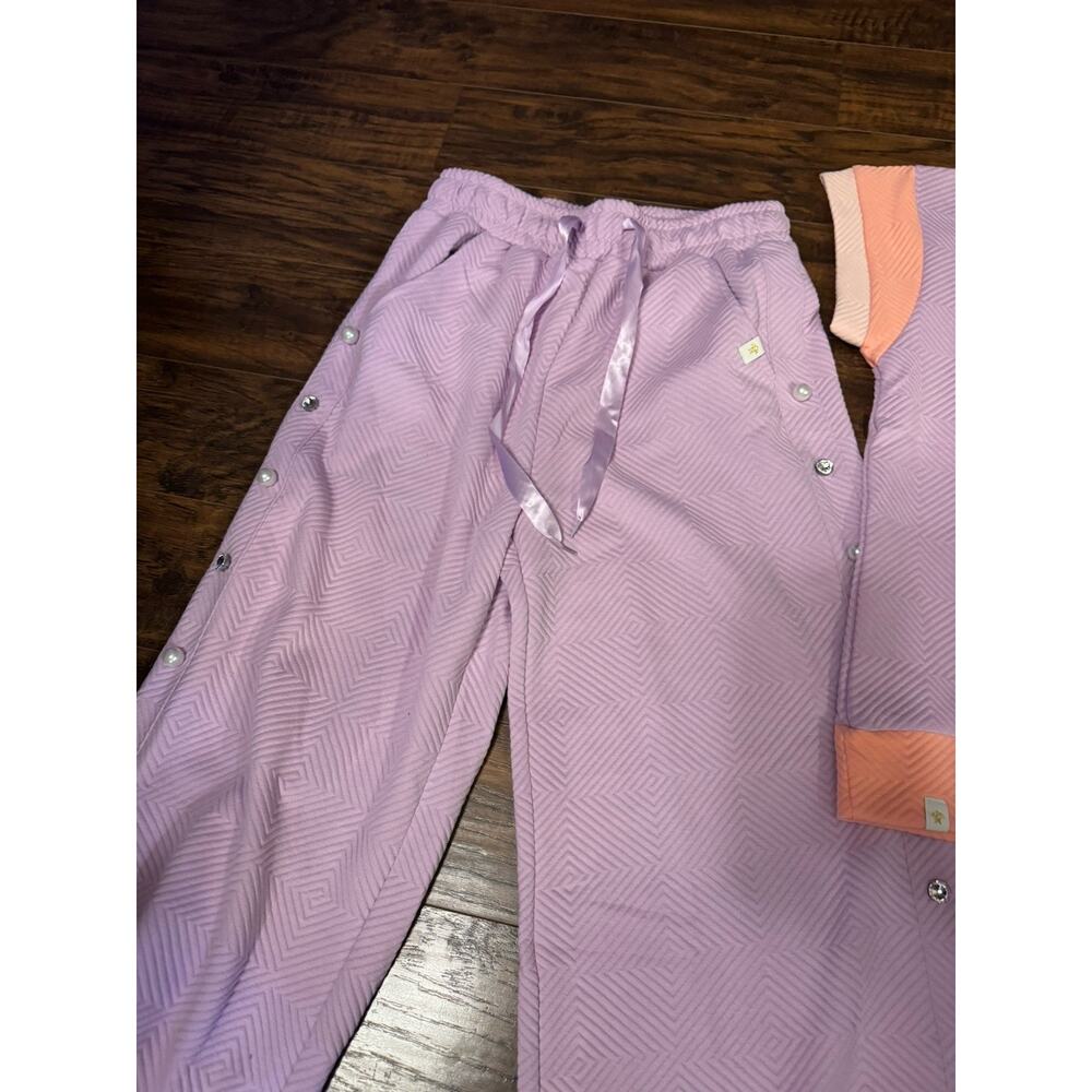 Simply Southern Collection Quilted Pant Set Pearl Pastel Colorblock Sz:M - Picture 3 of 11